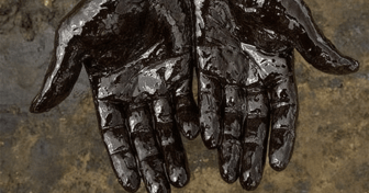 COVERED IN OIL