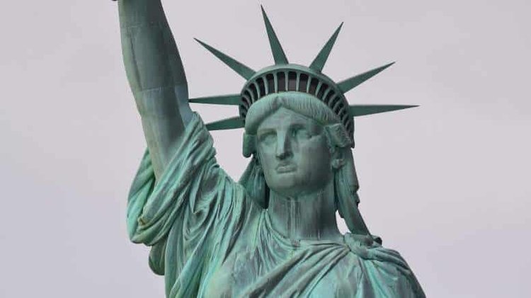 The Statue of Liberty, symbolizing America’s welcoming spirit as described in Emma Lazaruss “New Colossus” poem