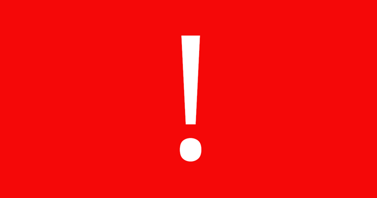 Warning sign: Red bar with white exclamation point, illustrating dangerous intersection concerns detailed in article
