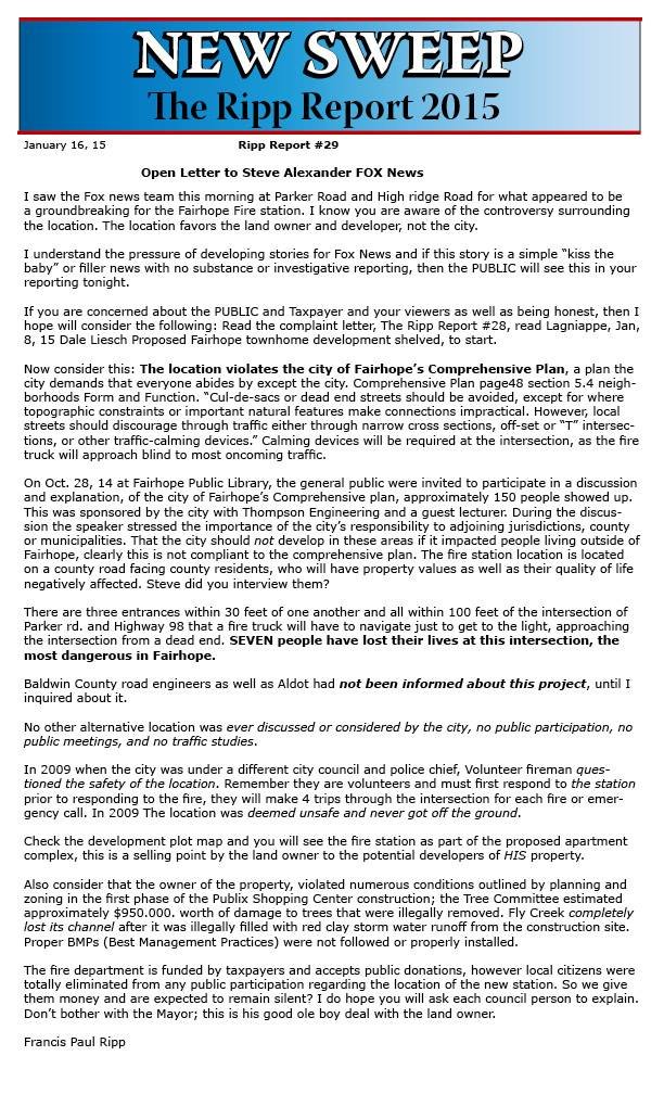 Open Letter to Steve Alexander FOX News