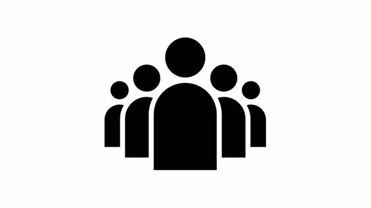 Icon depicting a central figure surrounded by a group, representing support for Senate candidate Chris Elliott
